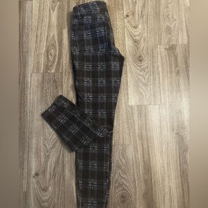 PAIGE Hoxton Ankle Plaid Jeans, Size 26